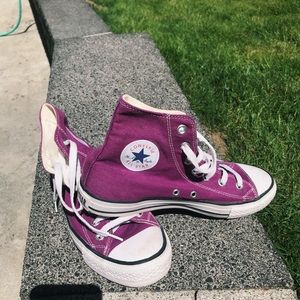 Converse purple high tops